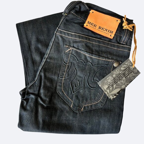 Mek Denim Other - Mek Denim Mens Voyage Collection Jeans 31x32 Cotton Dark Blue Straight Leg NWT